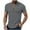 Gray, variant on Men's Casual Solid Henley Shirts Short Sleeve Turndown Collar Shirt a Versatile Solid Color Fashion Statement Gray