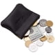 thumbnail image 2 of Travelambo Leather Squeeze Coin Purse Pouch Change Holder For Men & Women 2 pcs set (Black), 2 of 5