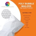 thumbnail image 2 of Poly Bubble Mailers – Bulk Padded Self-Seal #3 Envelopes (8.5" x 13”) - White Bubble Lined Shipping Envelopes - Industrial Standard Mailer Envelopes for Business (100ct), 2 of 5