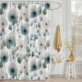 thumbnail image 3 of Shower Curtain Watercolor Dandelion Leaf Shower Curtains for Bathroom Decor, Waterproof Polyester Shower Curtain Set with Hooks, Extra Long 72" x 96" Spring Plant White, 3 of 9