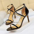 thumbnail image 3 of Zapatos de tacón superalto para mujer, sandalias con tiras cruzadas huecas, a la moda, sexys, para club nocturno, verano, zapatos de mujer, 3 of 5