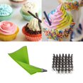 thumbnail image 4 of 50 Juegos de Manga Pastelera Y Boquillas con 48 Boquillas de material acero Inoxidable, 1 Manga Pastelera de Silicona Reutilizable Y 1 Conector para Decoración Verde perfecl toberas para pastelería, 4 of 8