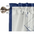 thumbnail image 4 of 84 Inch Long Tier Curtains for Kitchen, Nautical Blue Retro Ocean Sailboat Seagull Bathroom Window Curtains Rod Pocket Short Curtains Window Treatment Tiers for Living Room Farmhouse 2 Panels, 4 of 4