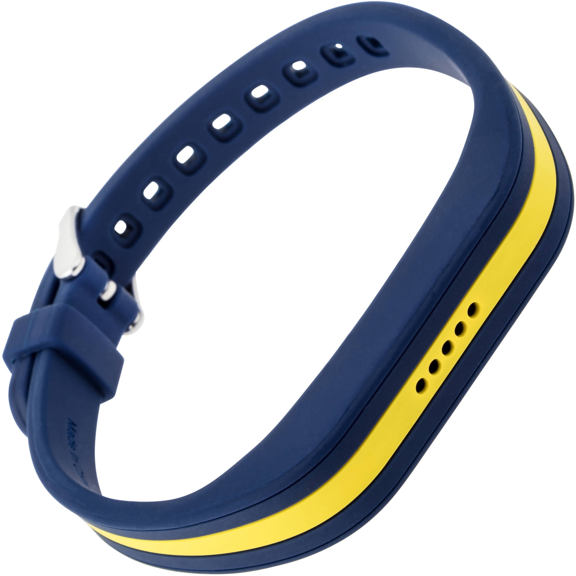 Blackweb Replacement Band with Steel Buckle for Fitbit Flex 2, Blue Yellow by Generic