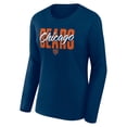 thumbnail image 2 of Women's Fanatics Navy Chicago Bears Long Sleeve Scoop Neck T-Shirt, 2 of 3