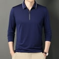 thumbnail image 3 of Men's High-end Simple Long Sleeved Zippered Pullover, 3 of 6