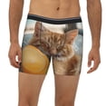 thumbnail image 2 of Disketp Relaxing Cat With Orange Juice Men's Boxer Briefs Men’s Underwear Boxer Briefs for Men, 2 of 7