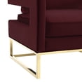 thumbnail image 5 of TOV Furniture Avery Maroon Velvet Chair with Gold Base, 5 of 5