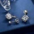 thumbnail image 4 of K-KED D Color 8mm Round Cut Moissanite Dangle Jacket Earrings Women Sterling Silver, 4 of 8