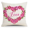 thumbnail image 4 of Valentines Day Pillow Covers decor 4 Pack 18*18inch, Fuwaxung Valentine's Day Pillow Cover case Ornaments Sofa Car for Home Indoor Decorations, 4 of 7