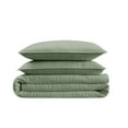 thumbnail image 3 of Cannon Solid Green Full/Queen 3 Piece Quilt Set, 3 of 5