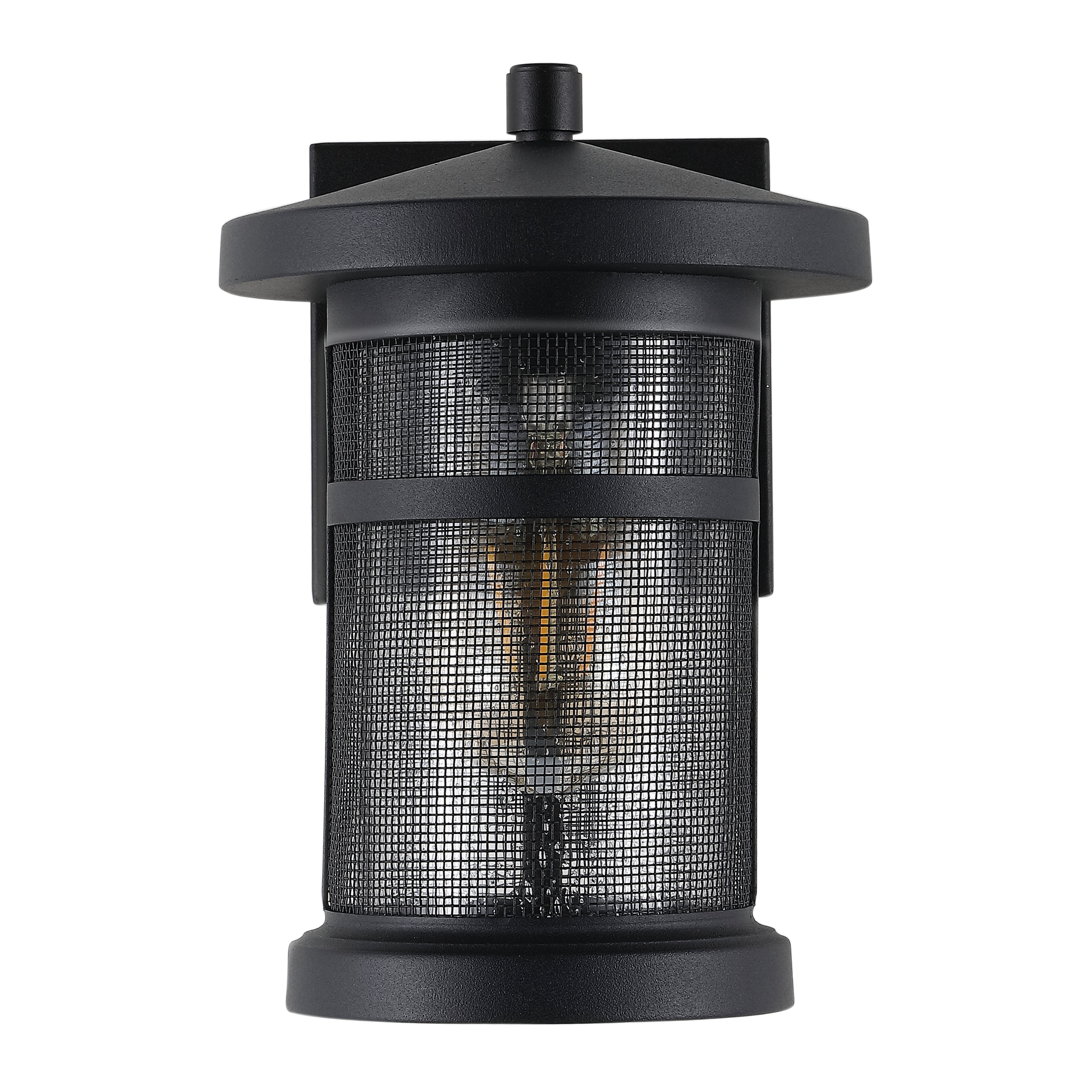 SAFAVIEH Osprey T10 Black Metal Wall Sconce with Shade, Set of 2