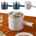 thumbnail image 5 of Electric Multi-Purpose Hot Pot with Steamer Non-Stick Adjustable Temperature Cooking Pan, electric hot pot, multi-purpose cooker,White,1PC, 5 of 5