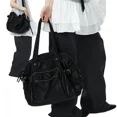thumbnail image 5 of Bolso bandolera de hombro desgastado lavado de gran capacidad con diseño de motocicleta para mujer estilo retro Y2K, 5 of 5