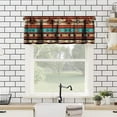 thumbnail image 4 of Aztec Kitchen Curtains Valance for Windows,Southwestern Native Tribal Valances for Kitchen Window,Boho Geometric Printed Short Curtains for Small Windows Cafe Living Room Bedroom 54x18 Inch 1 Panel, 4 of 5