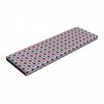 thumbnail image 1 of Moroccan Bench Pad, Vibrant Geometric Mosaic of Tiles with Star Motifs, HR Foam Cushion with Decorative Fabric Cover, 45" x 15" x 2", Navy Blue Scarlet, by Ambesonne, 1 of 3