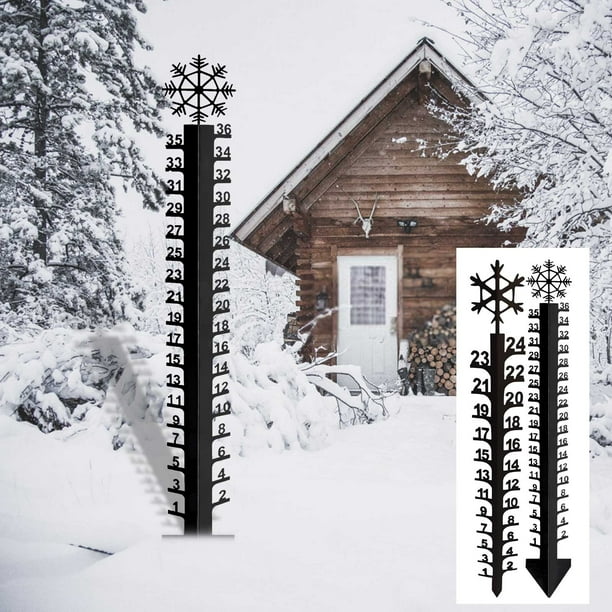 Ganfancp Muñeco de Nieve Medidor de Espesor de Nieve Medidor de Espesor de Nieve Metal Crafts Rebajas Flash Deals 1* Regla de Nieve