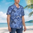 thumbnail image 3 of Disketp Blue Mandala Harmony Hawaiian Shirts for Men,Mens Casual Short Sleeve Button Down Shirts Beach Shirt,Medium, 3 of 7