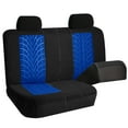 thumbnail image 3 of FH Group Travel Master Seat Covers Airbag Ready & Rear Split 4 Headrests Full Set Black and Blue, 3 of 6