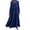Blue, variant on Fesfesfes Women Dress Solid Color Loose Long Sleeve Long Dress Round Neck Asymmetric Swing Layered Beach Long Dress Clearance Under $10