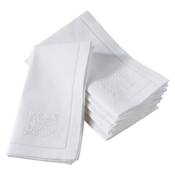 Saro Lifestyle Embroidered Ornament Design Napkin (Set of 6)
