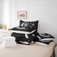 thumbnail image 5 of Feelyou Cartoon Astronaut Print Bedding Comforter Set 7 Pieces, Mystic Outer Space Full Bedding Set, Dreamy Stars Planet Fitted Sheet Flat Sheet, Super Cozy Room Decor, 5 of 7