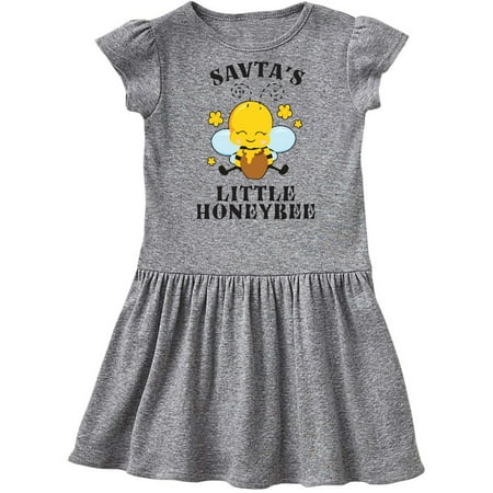 

Inktastic Cute Bee Savta s Little Honeybee with Stars Gift Toddler Girl Dress