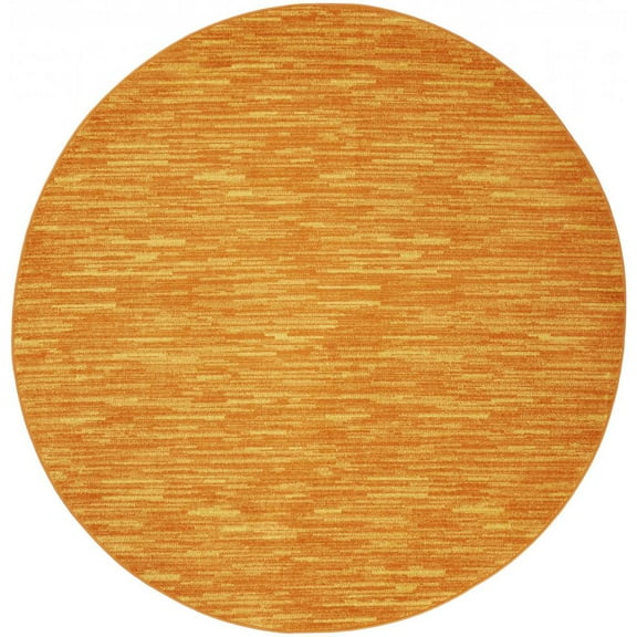 HomeRoots 8' X 8' Sunburst Round Non Skid Indoor Outdoor Area Rug