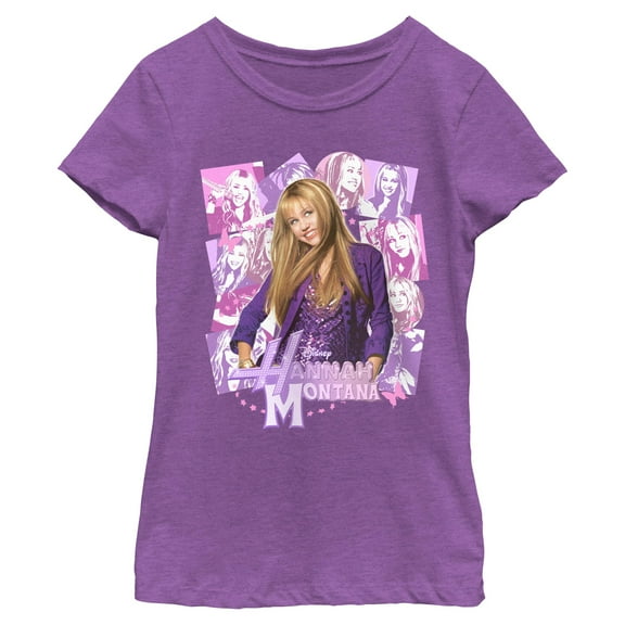 Girls Hannah Montana Teen Star Collage T Shirt