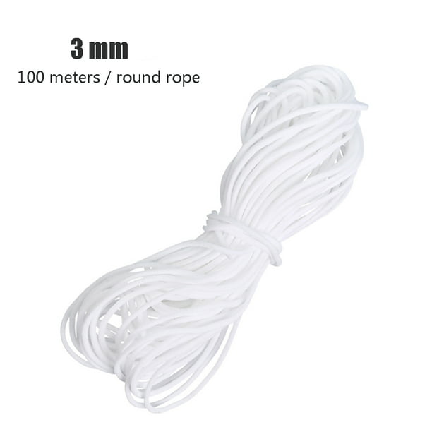 3mm 100M Round Elastic Band Ear Ropes String Cord Rope for Craft ...