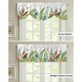 thumbnail image 2 of Ins Style Tropical Plants Palm Leaves Window Curtain Living Room Kitchen Cabinet Tie-up Valance Curtain Rod Pocket Valance, 2 of 6