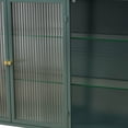 thumbnail image 5 of Wall Mounted 3 Door Dark Green Arched Glass Cabinet | Applicable to Different Rooms, Provide Storage and Stylish Look, 5 of 6