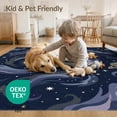 thumbnail image 4 of ODIKA 8'x10' Washable Area Rug Starry Planets Motif Planetary Stars Themed Large Nebula Galaxy Playful for Dining Room, Office, Lounge, Non-Slip Chair-Friendly Mat, 4 of 7