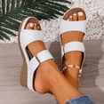 thumbnail image 2 of Rokment Orthotic Arch Support Platform Wedge Sandals for Women Ladies 2026 Fashion Comfortable Leather Fish Mouth Open Toe High Heels Dressy Slides Beach Casual Dress Slip on Summer Shoes A Size 6, 2 of 6