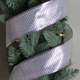 thumbnail image 3 of Northlight Club Pack of 12 Shiny Silver Striped Wired Christmas Craft Ribbon Spools 2.5" x 120 Yards, 3 of 3