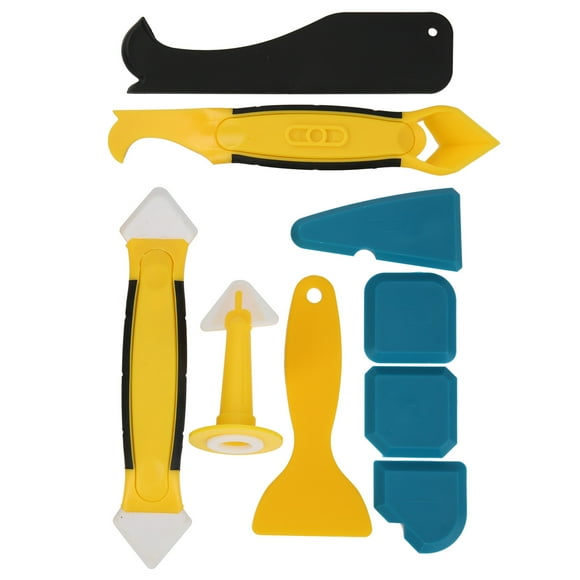 Scraper 9Pcs Sealant Tool Finishing Set Remover Caulking Grout Scraper for Bathroom Window Kitchen