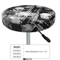thumbnail image 4 of Daiia Seamless Pattern With Skulls Stool Covers Round,Round Bar Stool Covers Waterproof Bar Chair Covers Washable Stool Cushion Slipcover for 12-14 Inch Chair-14 inch, 4 of 7