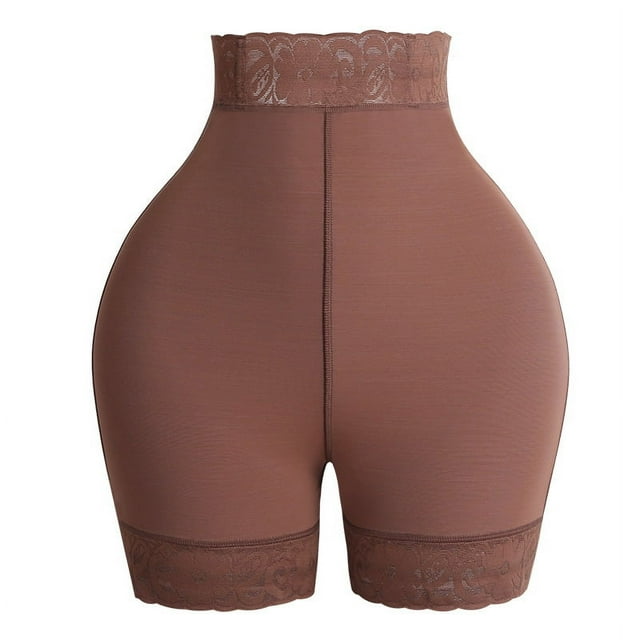 Pantalones ajustados de encaje para la cadera, ropa interior moldeadora posparto, levantador de glúteos, pantalones abdominales de cintura alta y fuerte para mujer, talla grande