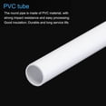 thumbnail image 4 of Uxcell Rigid Round Pipes High Impact for Water Pipe Crafts Cable Sleeve White 12mm x 14mm, 4 of 6