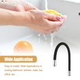 thumbnail image 3 of Bearachild Grifo para fregadero de cocina, Gel de sílice, rotación en cualquier dirección, mezclador de agua duradero en frío y caliente, equipo de Juegos de accesorios de baño negro Bearachild HA012466-06B, 3 of 6