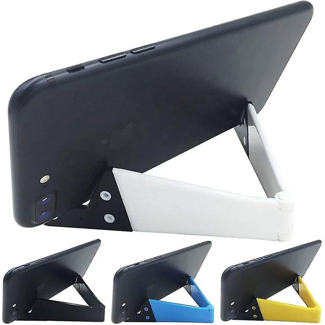 Soporte portátil para teléfono móvil, paquete de 4, soporte plegable tipo V para teléfono móvil de viaje