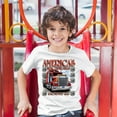 thumbnail image 3 of Tee Hunt America's Highways Route 66 Youth T-Shirt Truck Driver Mechanic Teamster Kids, White, Medium, 3 of 5
