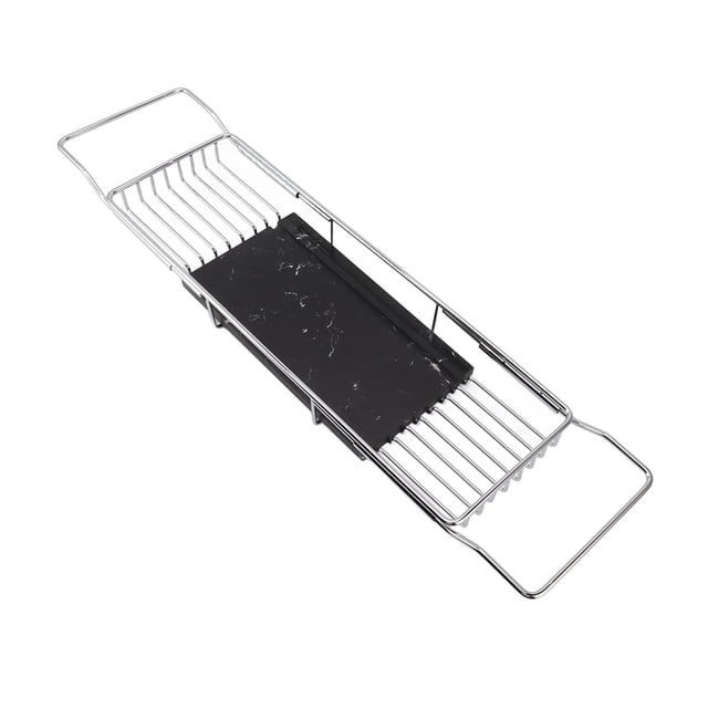 Plateau de Bain Extensible, Plateau de Baignoire, Plateau d'Égouttage pour Étagère de Bain à Placement Stable, Conception d'Égouttage Plateau de Baignoire, Plateau de Baignoire Multifonction pour Baignoire