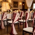thumbnail image 6 of SLYNSHome Chiffon Chair Sash, Two Tone Pearl Sheer Chair Back Decor, Elegant Wedding Chair Cover for Banquet Hotel Party Event Decoration, 6 of 6