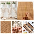 thumbnail image 4 of Littleduckling Macrame Board Double Side Grided Cork Board 12x16in Macrame Project Board Portable Braiding Board with Instructions, 4 of 6
