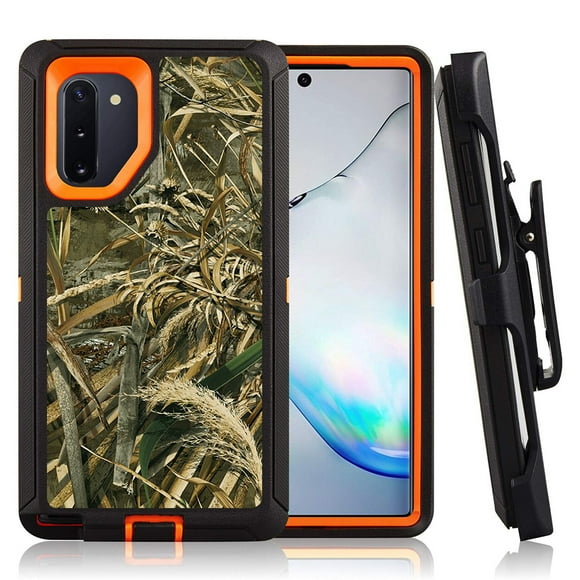 Pour Samsung Galaxy Note 10 Étui Hybride Armure Robuste avec Clip - Noir Noir