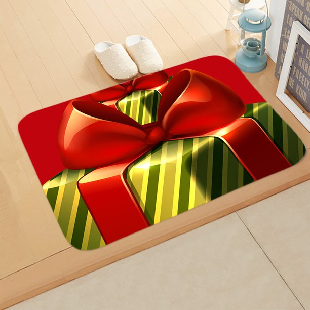 Felpudo navideño para puerta de bienvenida al aire libre para puerta delantera, felpudo de feliz Navidad con respaldo de PVC antideslizante, felpudo de fibra de coco para interior y exterior, decoraci kaili Sencillez