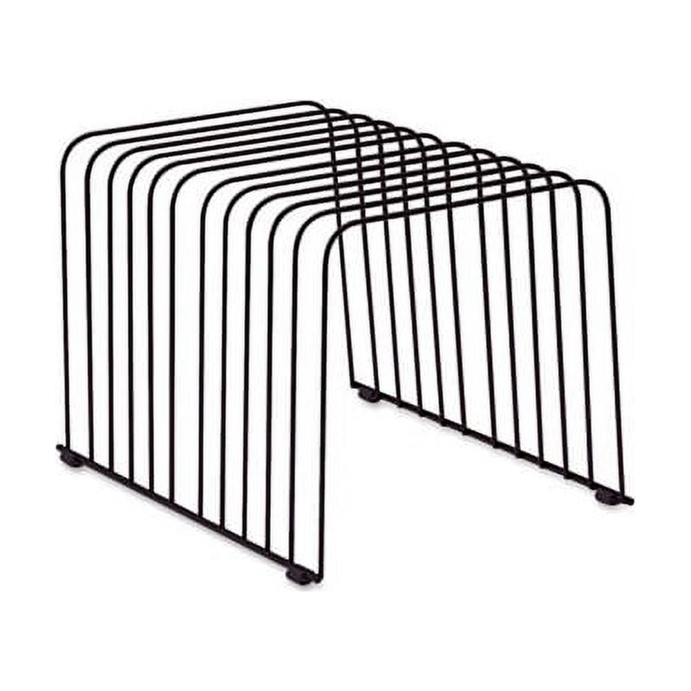 Wire Desktop Organizer 11 Sections, Letter to Legal Size Files, 9" x 11.38" x 8", Black