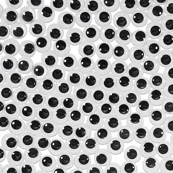 Nvzi 300pcs 12mm Plastic Wiggle Googly Eyes Self Adhesive Black Round Sticker Eyes DIY Arts Crafts Scrapbooking Accessories