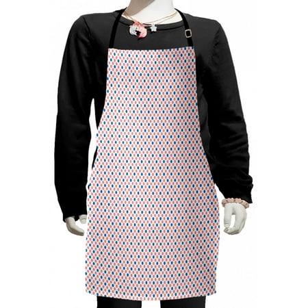 

Abstract Kids Apron Symmetrical Polka Dots Cheerful Rhythmic Colorful Dots and Circles Boys Girls Apron Bib with Adjustable Ties for Cooking Baking Painting Sea Blue Pastel Pink by Ambesonne
